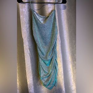 Sparkly blue cocktail dress